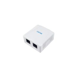 Equip Roseta Superficie RJ45 Cat.6A UTP 2 Puertos Color Blanco Equip Roseta Superficie RJ45 Cat.6A UTP 2 Puertos Color Blanco