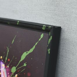 DKD Home Decor Cuadro Decorativo Led de Lienzo Estilo Loft Cocktail Multicolor Negro 93x63x3.7 cm (2 Unidades)