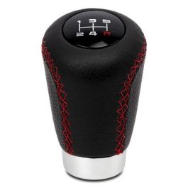 Pomo de Cambio Sport Piel Perforada Negro-Rojo POM30172 para Coche Pomo de Cambio Sport Piel Perforada Negro-Rojo POM30172 para Coche