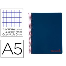 Cuaderno Espiral Liderpapel A5 Micro Wonder Tapa Plastico 120H 90 gr Cuadro 5 mm 5 Bandas 6 Taladros Color Azul Marino Precio: 4.88999962. SKU: B16G7NV7ST