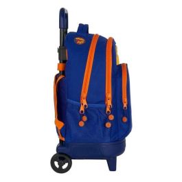 Mochila Escolar con Ruedas Compact Valencia Basket M918 Azul Naranja (33 x 45 x 22 cm)