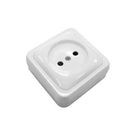 Edm Base enchufe superficie serie Onsen 63x63x30 mm blanco