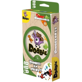 Asmodee ASM3558380135098 Juego Dobble Dinosaurios - Juego de Observación y Velocidad Familiar - Edad 4+, 2-8 Jugadores, 15 min - Versión en Francés