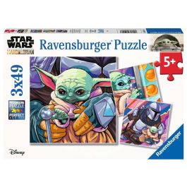 Ravensburger Puzzle The Mandalorian: Baby Yoda, 3 x 49 Piezas, para Niños 5+ Años