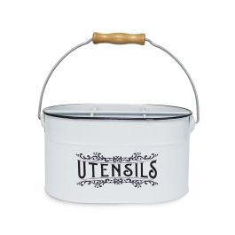 Inde Cubo Organizador de Utensilios My Bar de Metal con Asa - 19,4 cm Ancho x 13,4 cm Alto x 27,2 cm Largo (4 Unidades)