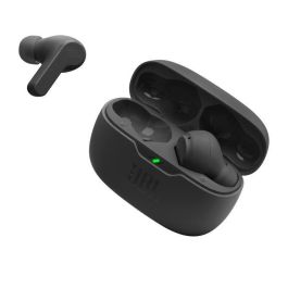 JBL Wave Beam Auriculares True Wireless Negros con Sonido Deep Bass, 32 Horas de Batería y Resistencia a Salpicaduras y Polvo