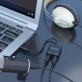 AISENS - CONVERSOR USB-C A AUDIO 48KHz, USB-C/M-2xJACK 3.5/H, NEGRO, 10CM AISENS - CONVERSOR USB-C A AUDIO 48KHz, USB-C/M-2xJACK 3.5/H, NEGRO, 10CM