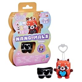 Hasbro HASG2215ES0 Nano-mals Pamanda, el panda rojo, compañero electrónico interactivo con más de 70 reacciones, para niños a partir de 5 años