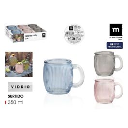 La Mediterranea Jarra Mug de Vidrio Stripes 350 ml – Vaso con Asa 12.5x9.5x10 cm (24 Unidades) Precio: 28.49999999. SKU: B1K87X7BWL