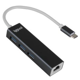 Hub USB-C iggual IGG319253 Negro Gris