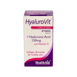 HEALTH AID Hyalurovit Ácido Hialurónico 150 mg con Vitamina C para Piel y Tejidos 30 Comprimidos Veganos Precio: 37.5899997. SKU: B1ESGNDCS6