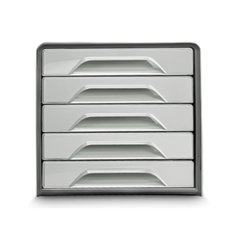 Cep Fichero Cajones Sobremesa Smoove 5 Cajones Gris 288x360x270 mm