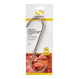 Sauvic Gancho Carnicero Inoxidable 18/8 18 cm Grosor 5 mm Blister 3 Unidades Precio: 4.68999993. SKU: S7900625