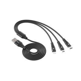 Qcharx Napoli Cable Carga Rápida y Datos Triple Universal USB-A a Tipo C, Micro USB y Lightning 3.5A 1.2m Qcharx Napoli Cable Carga Rápida y Datos Triple Universal USB-A a Tipo C, Micro USB y Lightning 3.5A 1.2m Precio: 7.49999987. SKU: B1CC5266FP