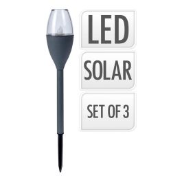 Ipae Progarden Set de 3 Lámparas Solares Gris Oscuro 21x8x31cm