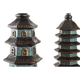 Figura Oriental DKD Home Decor Turquesa 17 x 50 x 15 cm (2 Unidades) Figura Oriental DKD Home Decor Turquesa 17 x 50 x 15 cm (2 Unidades)