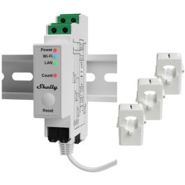 Shelly Pro 3EM 120A WLAN LAN Medidor de Consumo Eléctrico con 3 Pinzas de 120A y BT para Carril DIN Precio: 121.49999983. SKU: B15AJ4V27N
