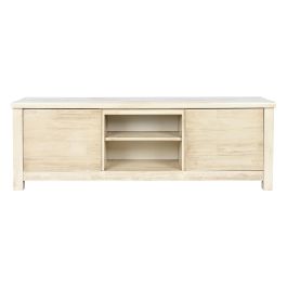 DKD Home Decor Mueble TV Tropical Natural Acacia 160x55x42 cm