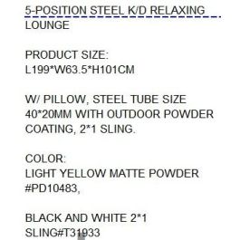 DKD Home Decor Tumbona Terraza Y Jardin Crema 63 x 101 x 199 cm