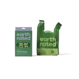 Earth Rated Bolsas para Excrementos con Asas 120 ud. | Lavanda | Eco-Friendly 65% Reciclado | Extra Largas y Antifugas