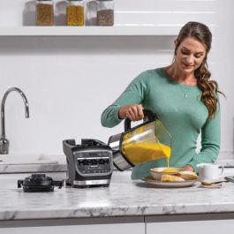 Ninja HB150EU Batidora de Vaso y Sopera Eléctrica 1000W con Tecnología Auto-iQ, 2 Vasos y Tapas de Viaje
