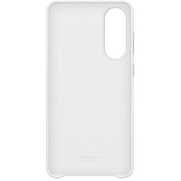 Samsung Funda AAARP00436 para Galaxy S25 Edge de Piel Auténtica Gris Claro - Protección contra Golpes y Arañazos
