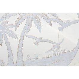 DKD Home Decor Decoración de Pared Estilo Mediterráneo con Palmeras de Metal Blanco 40x40x1 cm (4 Unidades) DKD Home Decor Decoración de Pared Estilo Mediterráneo con Palmeras de Metal Blanco 40x40x1 cm (4 Unidades)