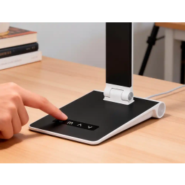 Q-connect Lámpara de Escritorio Sirio LED 13W 800 Lm Táctil 3 Niveles Brillo Regulable Negro