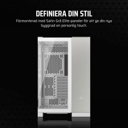 CORSAIR CC-9011285-WW Caja PC Torre Media 6500X, Aluminio Blanco/Gris Satinado
