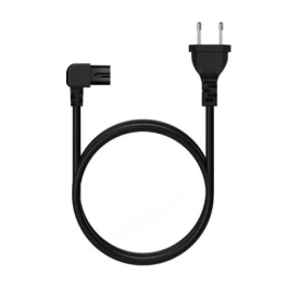 AISENS - CABLE ALIMENTACION ACODADO FORMA 8, CEE7/16/M-C7/H, NEGRO, 1.8M
