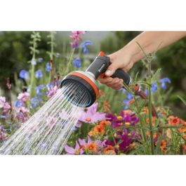Gardena Pistola Multiusos Premium de Metal Resistente con 5 Chorros (lluvia, aireado, concentrado, niebla, plano), Anti-Heladas y Mango Ergonómico