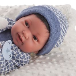 Muñecas Antonio Juan 50035 Muñeco Bebé Recién Nacido Pipo Cojín, Expresión Facial Real, Conjunto Azul, Edad Recomendada +3 Años Muñecas Antonio Juan 50035 Muñeco Bebé Recién Nacido Pipo Cojín, Expresión Facial Real, Conjunto Azul, Edad Recomendada +3 Años