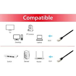 EQUIP Patchkabel Cat6A S/FTP 2xRJ45 3.00m negro LSZH Polybeutel
