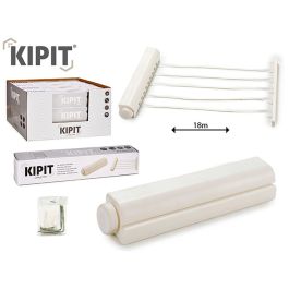 Tendedero Kipit 21940 Blanco Nailon Polipropileno 34,5 x 6 x 6 cm Extensible (12 Unidades)