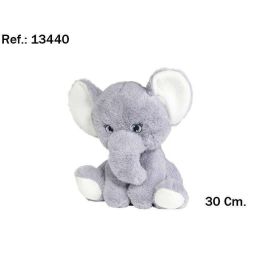 Beatriz Peluche Elefante Sentado 30 cm, Apto para Bebés +0 Meses, Poliéster