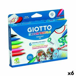 Set de Rotuladores Giotto Decor Textile Multicolor (6 Unidades)