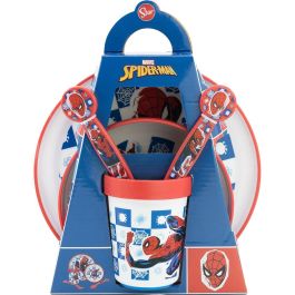 Set Premium Bicolor Antideslizante 5 Pcs Spiderman CZ11308