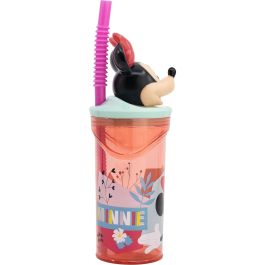 Vaso con Pajita Minnie Mouse CZ11337 Rosa 360 ml 3D