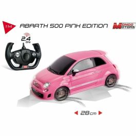 Coche Radio Control Mondo Fiat 500 Abarth Rosa 1:14