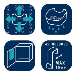 Organizador para baño colgante bambú l 36,5x28x10cm jobgar