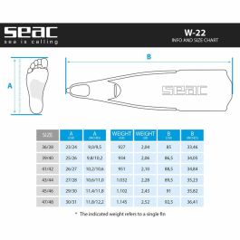 Aletas de Snorkel Seac W-22 Negro