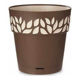 Maceta Plastico 30 Cm Cloe Marron Stefanplast (6 Unidades)