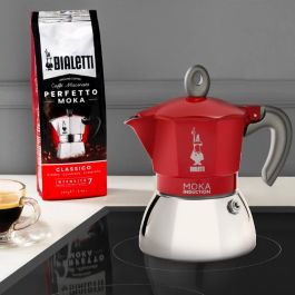 Bialetti Coffee Maker Moka Induction Aluminum 160Ml Red