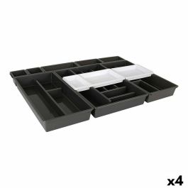 Organizador para Cubiertos Tontarelli Bella Negro 10 Piezas 70 x 49,2 x 6,7 cm (4 Unidades)