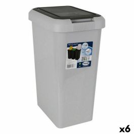 Cubo de basura Inde Touch&lif Gris (6 Unidades) Precio: 62.94999953. SKU: B1FG6WGE56