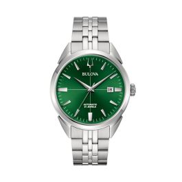 Reloj Hombre Bulova 96B424 Verde Plateado