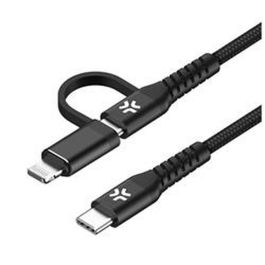 Cable USB-C Celly USBC2IN1BK 2 m Negro