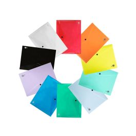 Carpeta Liderpapel Dossier Broche Transparente Din A4 Colores Surtidos Paquete De 5 Retractilado