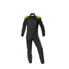 Omp Traje De Carreras First Evo FIA 8856-2018 Antracita/Amarillo Fluo Talla 52 OMPIA0-1854-B01-184-52