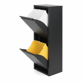 Cubo de Basura para Reciclaje Jobgar 92 x 35 x 25 cm Negro Metal 2 cajones Precio: 116.95000053. SKU: B172CNVQZM